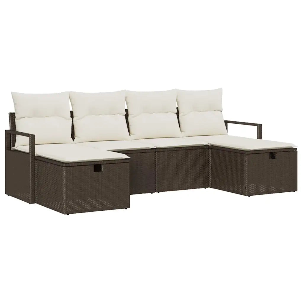 Set di divani con cuscino 5 pcs polyrattan
