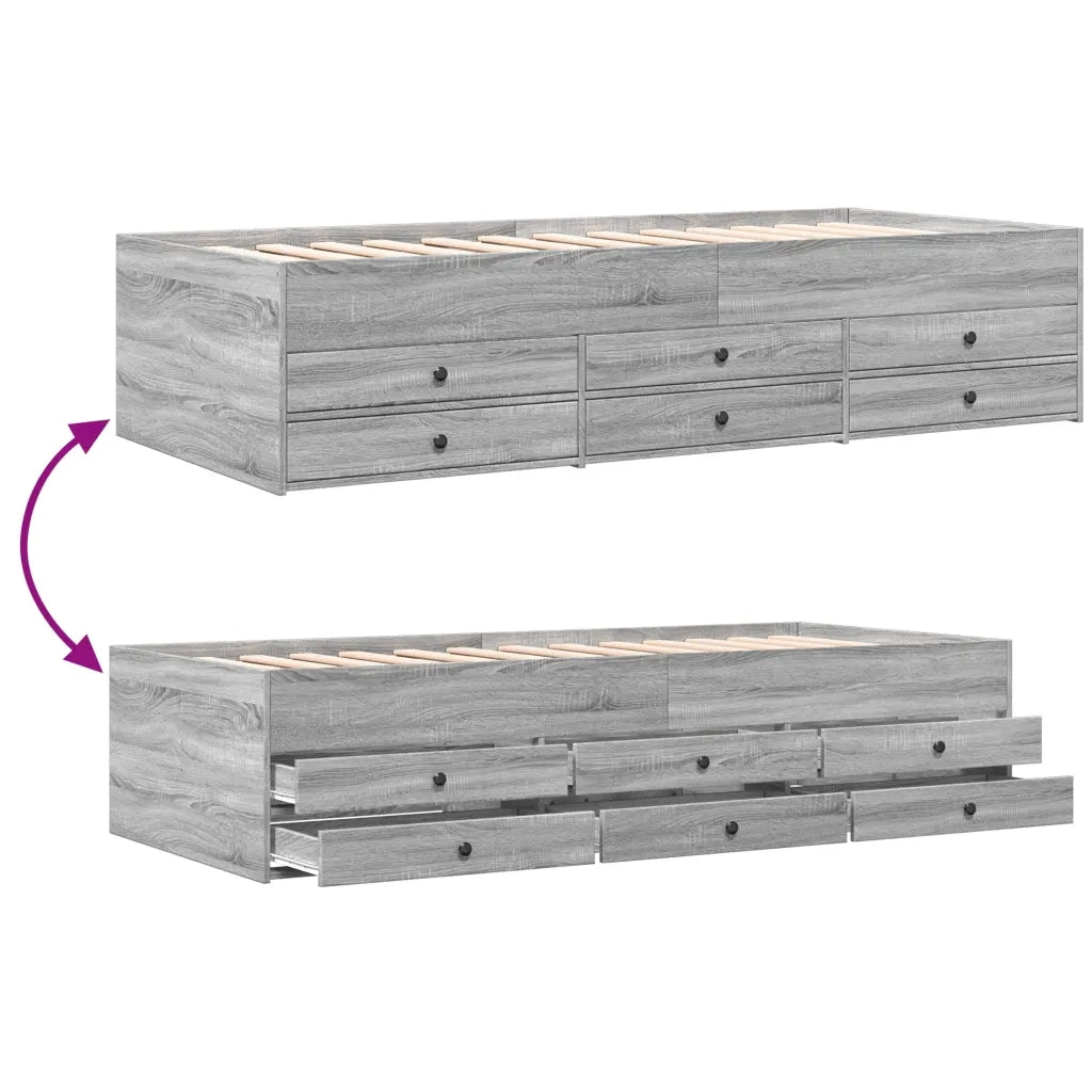 Divano Letto con Cassetti senza Materasso-Sofa Letto-Daybed 75x190 cm 906740