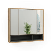 Vicco Specchio contenitore bagno Rovere artigianale/antracite 80 x 72 cm