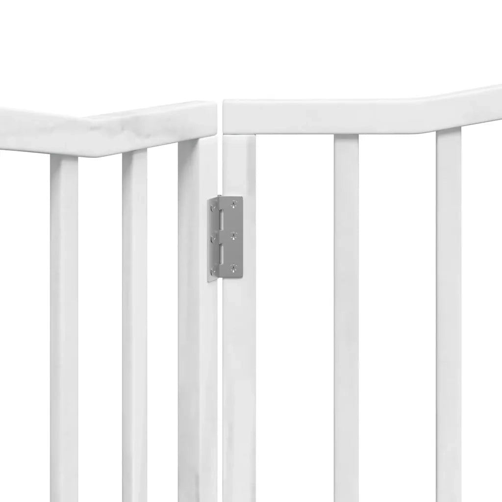 vidaXL Cancello per Cani Pieghevole 2 Pannelli Bianco 160 cm Pioppo
