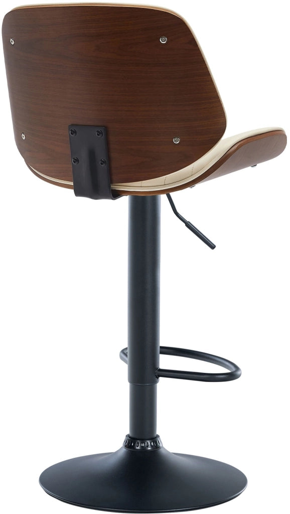 Sgabello Nova in similpelle Noce/crema