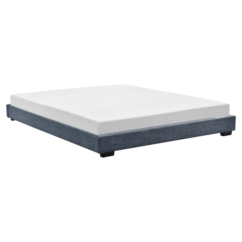 Corium Struttura Letto Imbottito con Materasso a Schiuma Fredda 180 x 200 cm Letto Matrimoniale con Rivestimento in Tessuto con Materasso Anallergico - Grigio Scuro