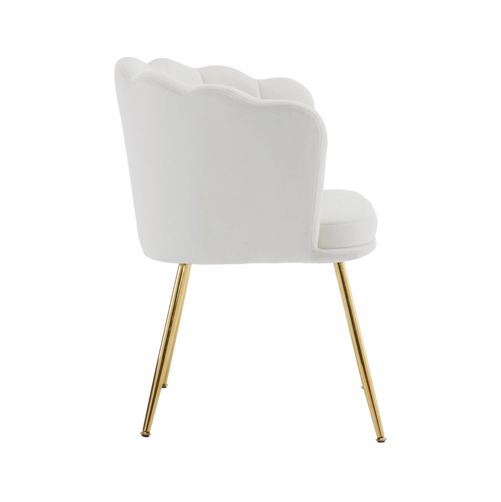 Poltrona 62x54x43 cm beige in velluto, con cuscino a farfalla
