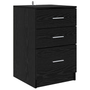 Comodino | Armadio da Notte | Mobiletto da notte Rovere Nero 40 x 40 x 63 cm Legno multistrato