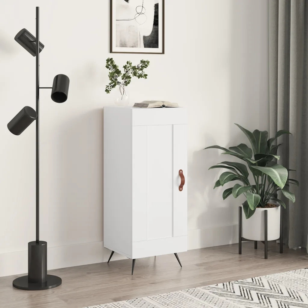 Credenza-Buffet-Armadio da cucina Bianca 34,5x34x90 cm in Legno Multistrato 303313