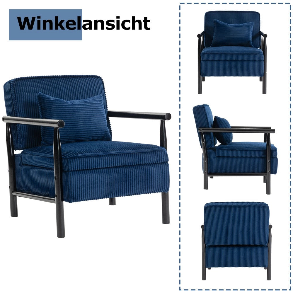 Poltrona Relax con Struttura in Legno e Cuscino Lombare ¨C Xylo ¨C Tessuto