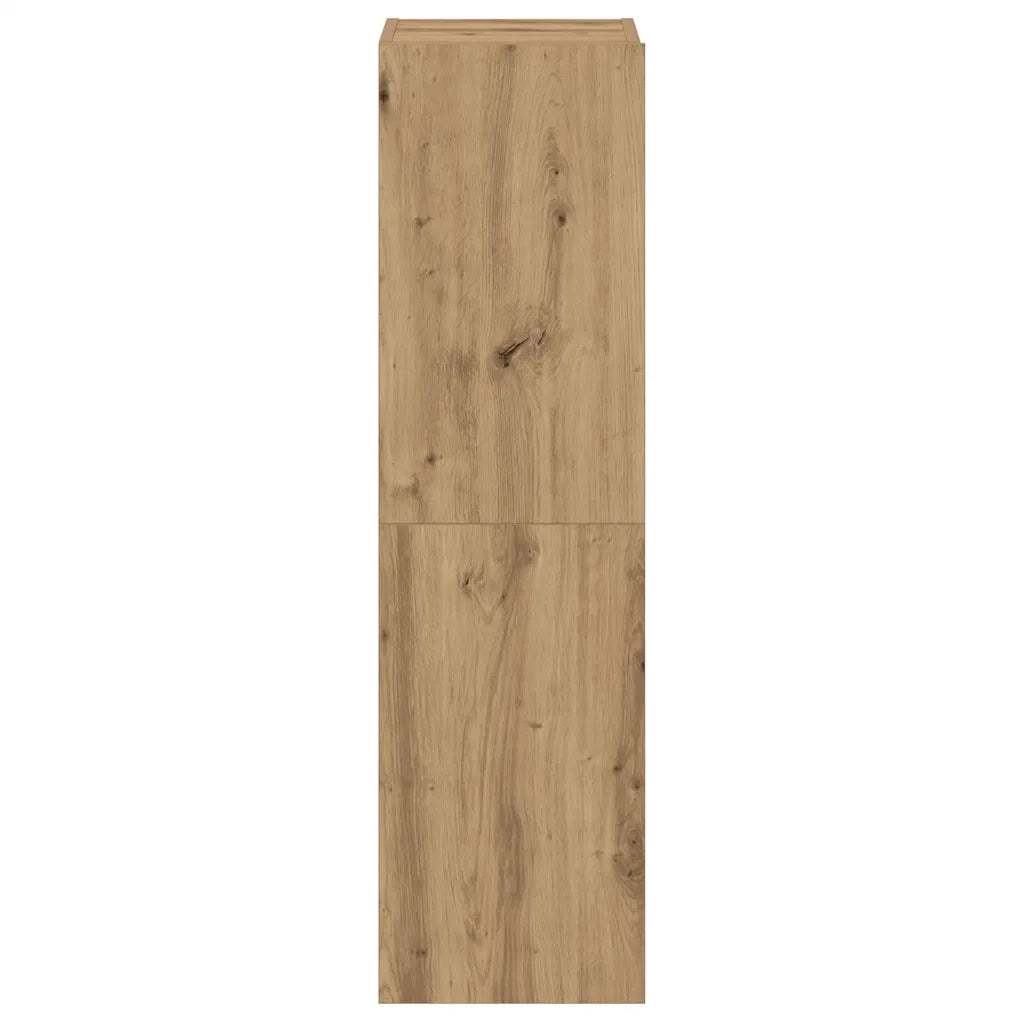 Mobili TV a Parete 3 pz Rovere Artigianale in Legno Multistrato
