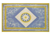 TAPPETINO ANTISCIVOLO RETTANGOLARE FANTASIA CELESTE  cm.80x50    XTRA