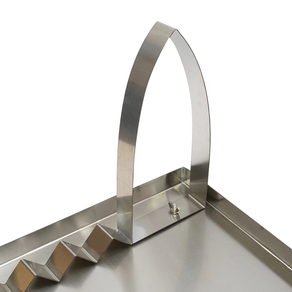 Vassoio in acciaio inossidabile per disopercolare, dimensioni 600x700x30 mm
