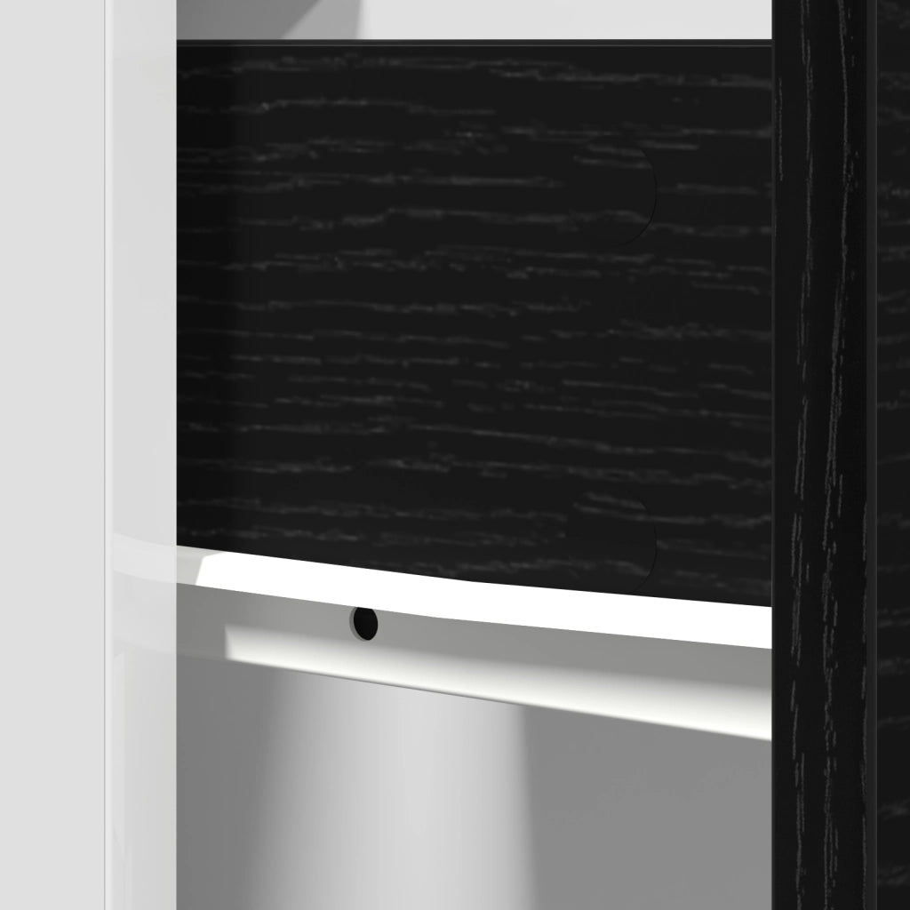 Mobile con cassetti in rovere nero - 30x46x81.5 cm
