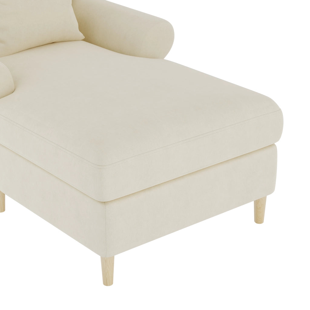 POLTRONA RELAX Reclinabile 133x87x90 cm Velluto Beige