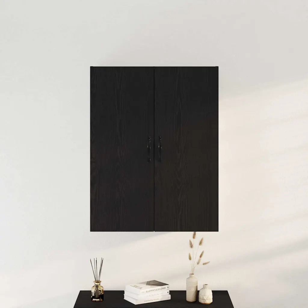 Mobile a muro Rovere Nero 69,5 x 34 x 180 cm Legno multistrato 862971
