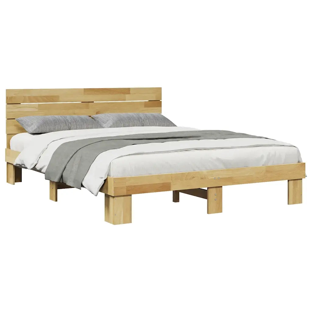 Struttura Letto con Testiera Senza Materasso-Giroletto con Testiera 140x190 cm