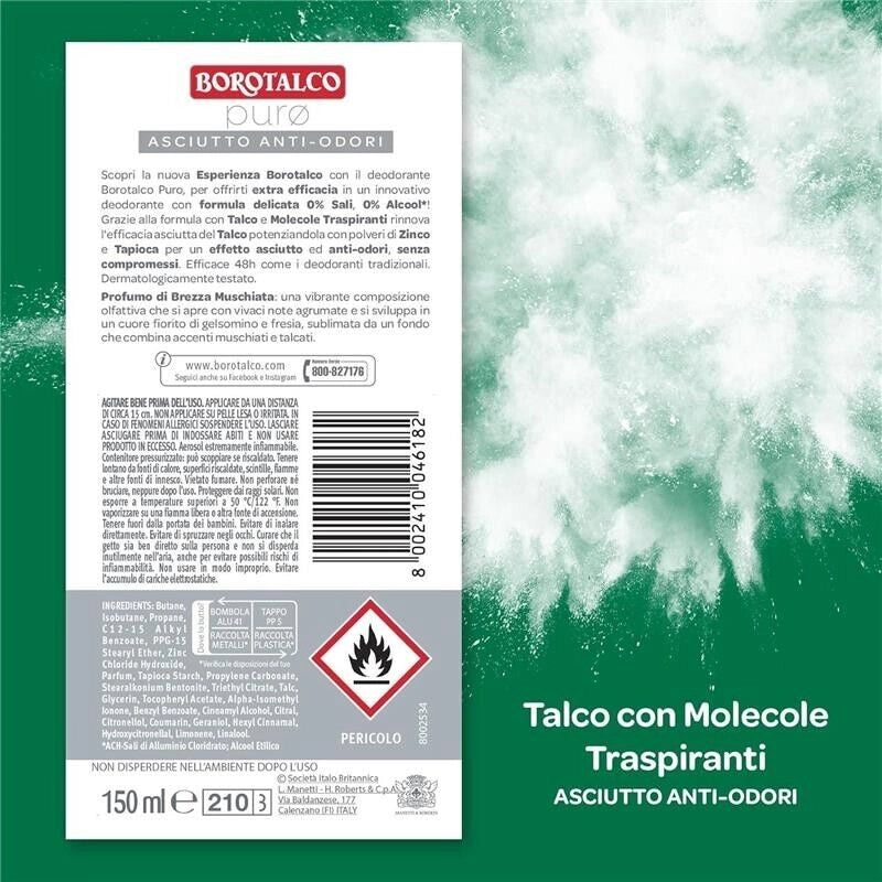 BOROTALCO DEO SPRAY 150 ML 0 SALI PUROFUMO DI BREZZA MUSCHIATA OKY