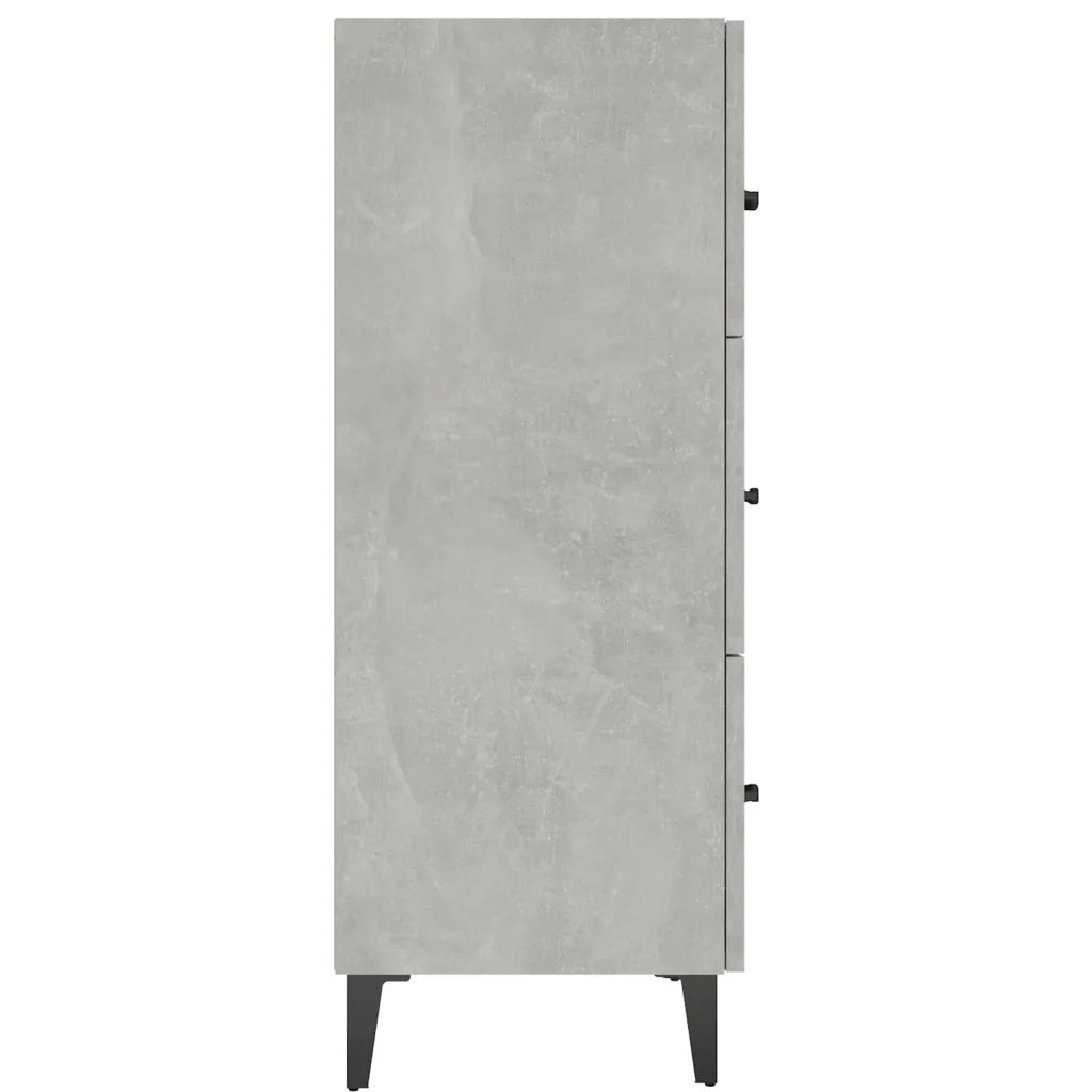 Credenza-Buffet-Armadio da cucina Grigio Cemento 69,5x34x90 cm in Legno Multistrato 432176