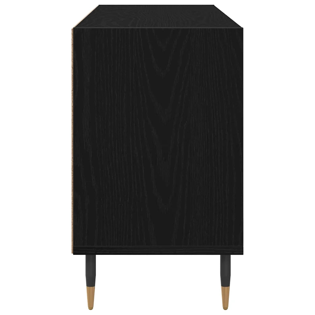 Mobile TV Rovere Nero 103,5 x 30 x 50 cm Legno multistrato 881922