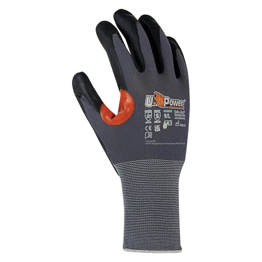 GUANTI NITRILE/NYLON 'KUMBA' Tg. 10- 12 coppia  - UPOWER