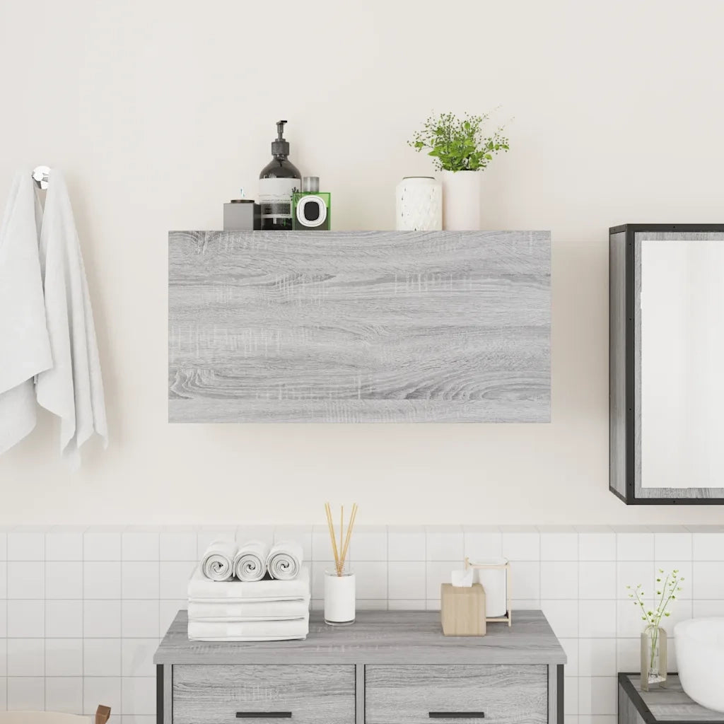 Mobile da Bagno Grigio Sonoma 80x25x40 cm in Truciolato