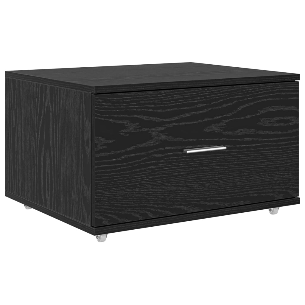 Mobile con Cassetti Rovere Nero Legno Ingegnerizzato Compatto