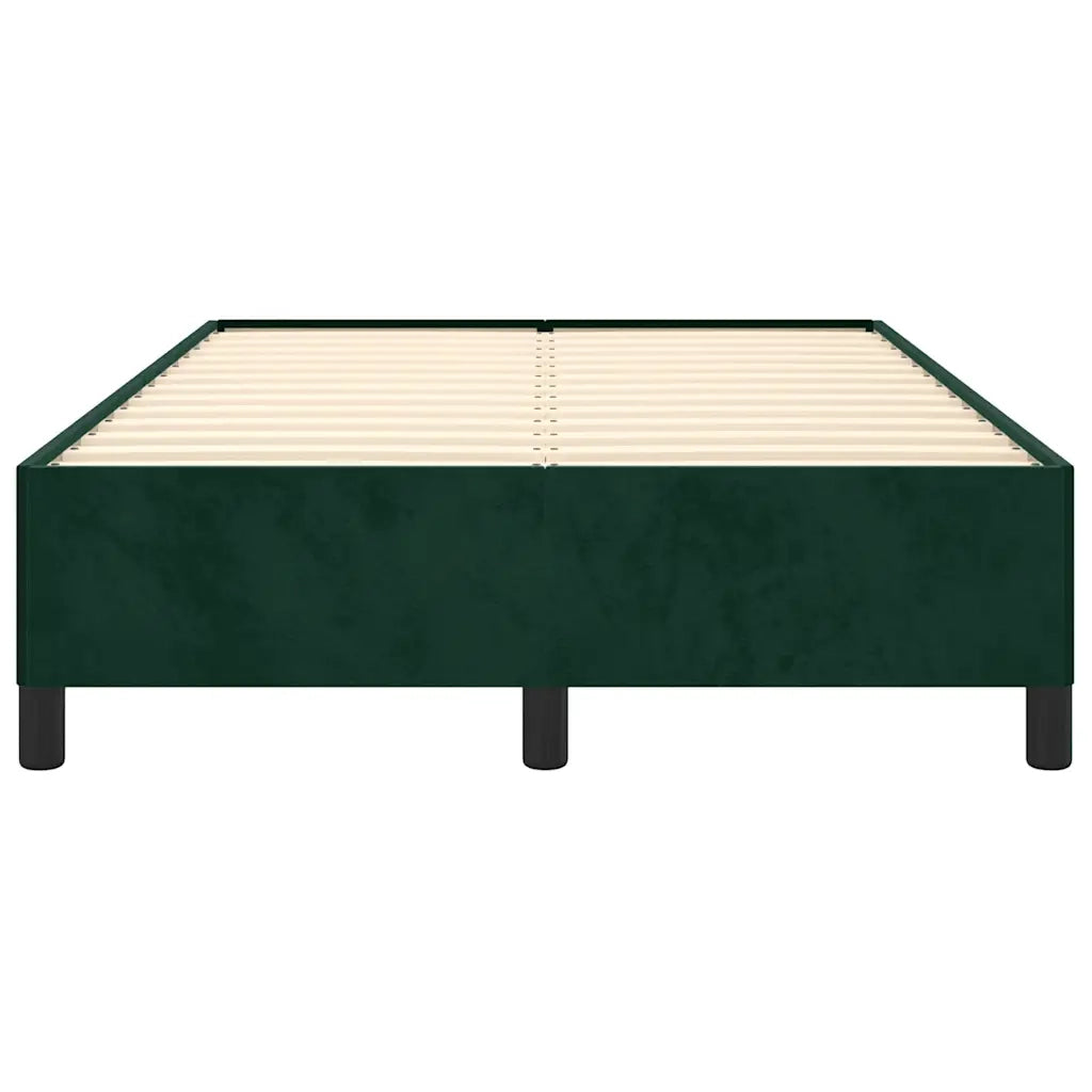 Giroletto senza Materasso Verde Scuro 120x190 cm Velluto 379531