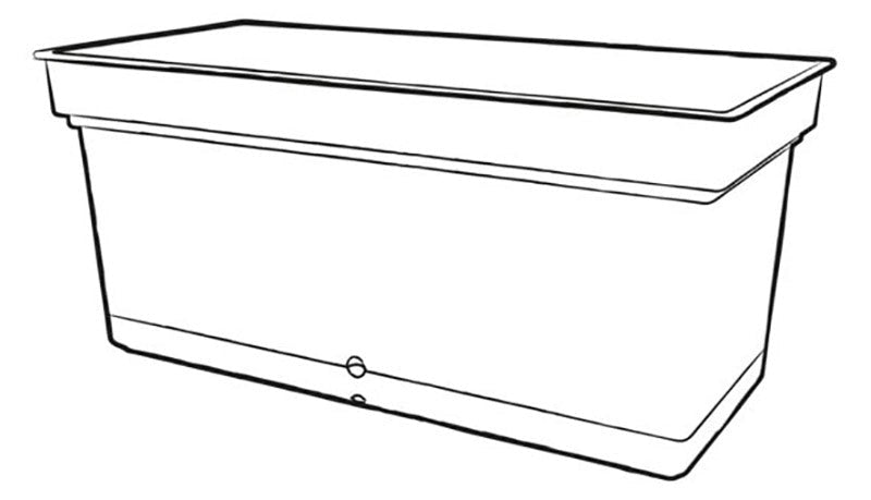 Vaso 98x47x47 cm in Polipropilene con Riserva d'Acqua e Sottovaso Tulli Aqua Elements 98 Bruno