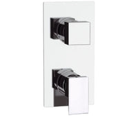 Rubinetto con piastra quadra per doccia con deviatore - serie skyline