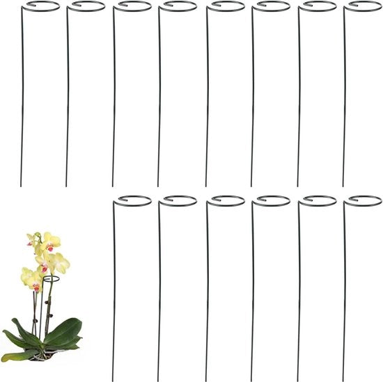 Sostegni per piante di 40 cm - vaso a fiori rotondo - sostegno per cespugli verdi in metallo - aiuto di rampicanti Monstera - sostegno per orchidee e amaryllis a forma semicircolare