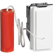 PULSANTE UNIPOLARE A TIRARE 'LIVING NOW' BTICINO 1P NO + 1P NC - 10Ax 250V - Bianco - BTICINO