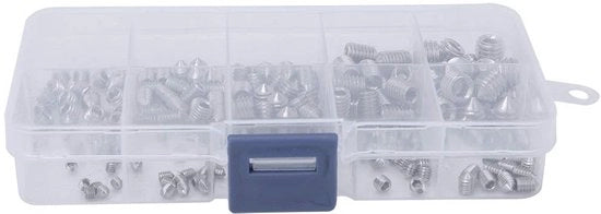 Set di viti a sezione rotonda 200 pezzi - viti in acciaio inossidabile - M3/M4/M5/M6/M8 - aspetto brillante - fili chiari - progetto compattato - viti a stella