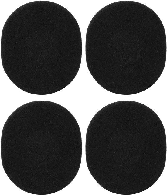 Orecchini con schiuma di poliuretano e pelle morbida - 2 paia di orecchini di ricambio per H800 cuffie wireless - nero.