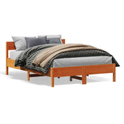 Letto senza Materasso Marrone Cera 160x200 cm in Legno di Pino 842745