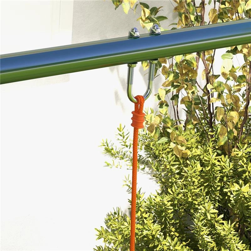 ALTALENA PER BAMBINI 3-8 ANNI CON 2 SEGGIOLINI E 4 PICCHETTI, IN METALLO E PP, 269X160X180 CM
