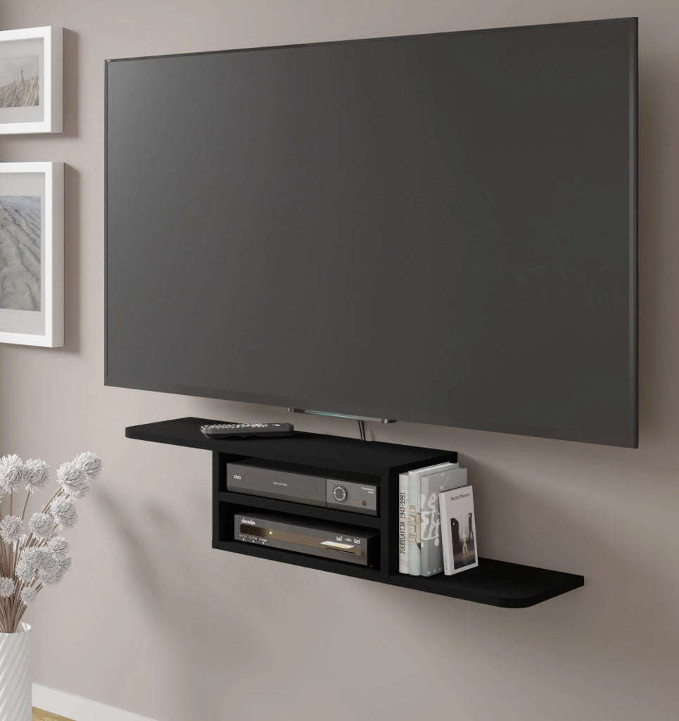 Mobile porta TV sospeso minimal DEDAL cm 90x22x20h  Nero Opaco