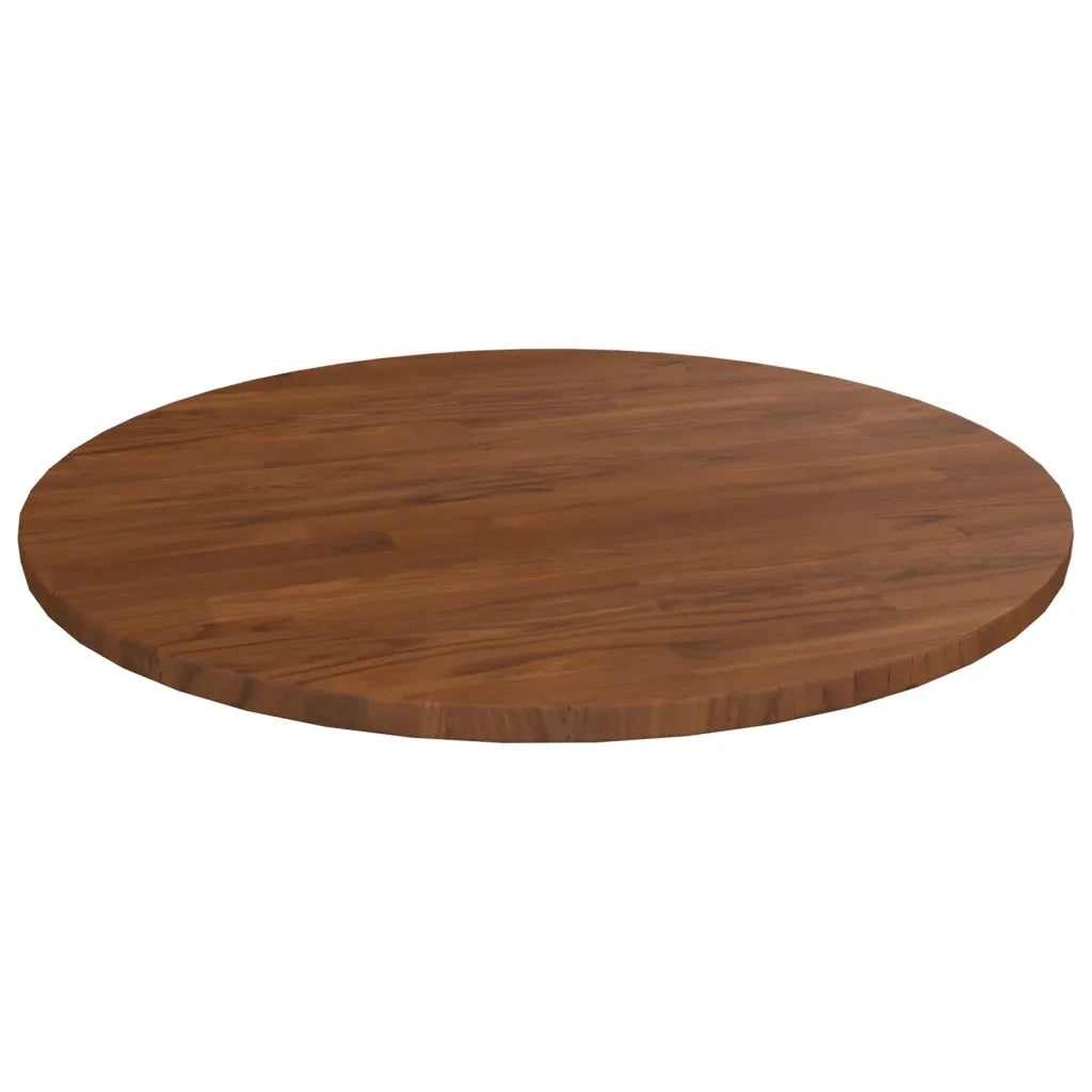 Piano Tavolo Rotondo Marrone Scuro Ã˜50x1,5 cm Rovere Trattatocod mxl 127798