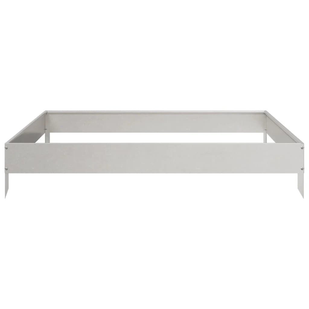 Fioriera rialzata per piante e fiori terrazza giardino 100 x 100 x 18,5 cm acciaio inox argento 02_0039261