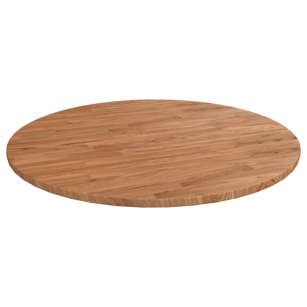 Piano Tavolo Rotondo Marrone Chiaro Ã˜70x1,5 cm Rovere Trattato cod mxl 75690