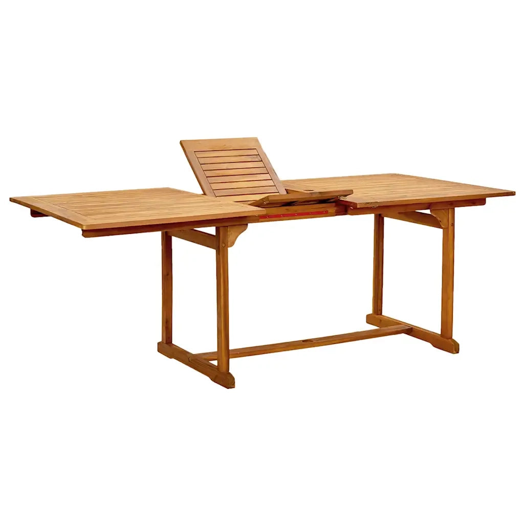 Set Pranzo da Giardino 5pz Legno Massello di Acacia e Textilene