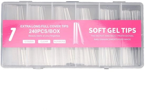 Nageltip 240 Stuks - Kunstnageltip Transparante - Plaknagels - Kunstnagels - Nagelstudio - Alta Qualità