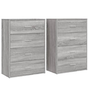 Buffet credenza cassettiera armadio mobile contenitore organizer per cucina soggiorno salotti set da 2 Sonoma 60 x 31 x 84 cm legno ingegnerizzato grigio 02_0036961