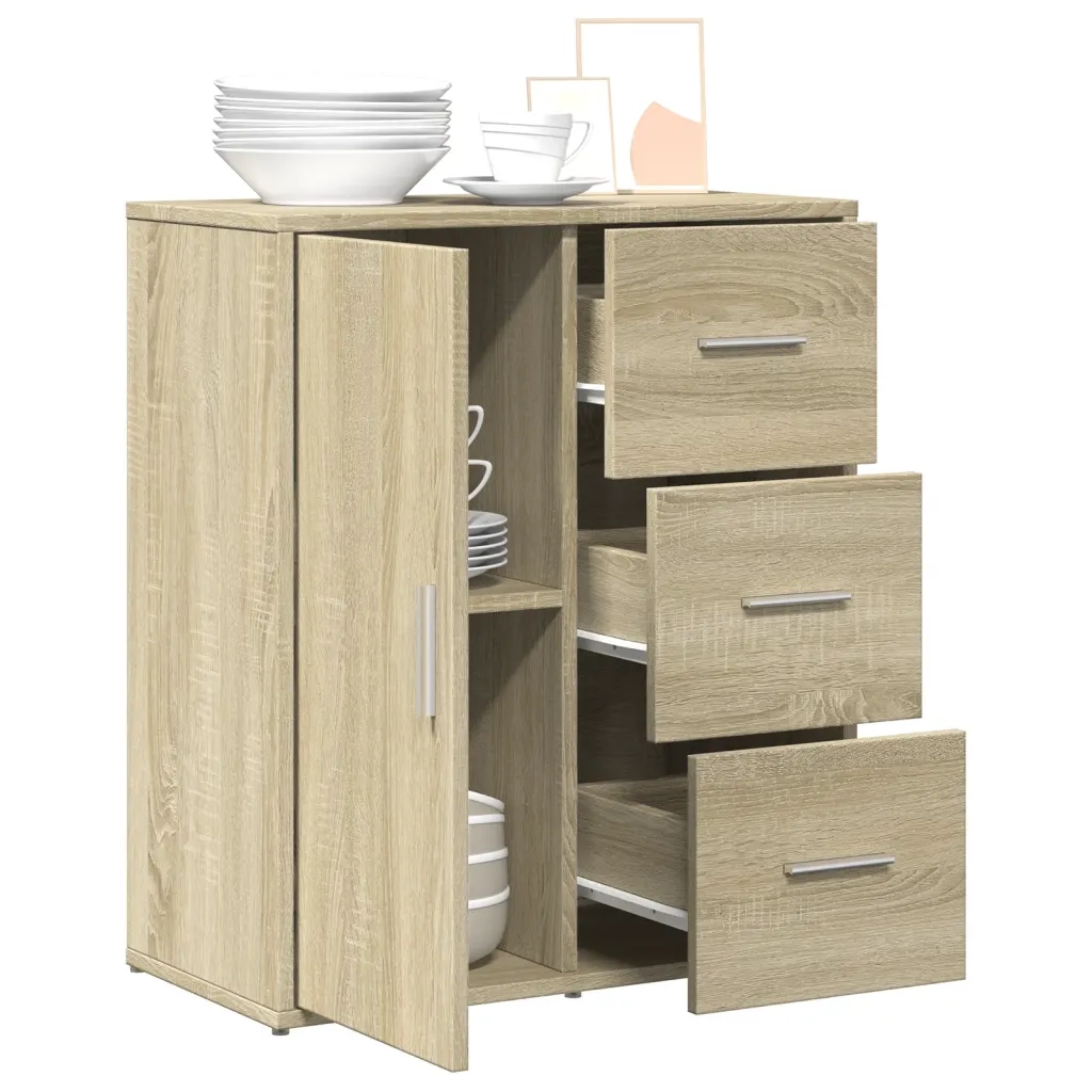 Credenza Rovere Sonoma 60x31x70 cm in Legno Multistrato 840473