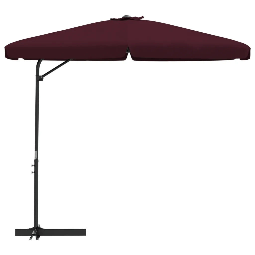 Ombrellone da Giardino-Ombrello da Balcone con Palo in Acciaio 300 cm Rosso Bord¨°