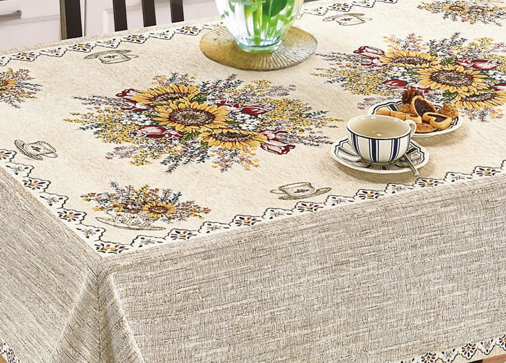 Tovaglia Copritavolo Centrino Runner Tavola Fantasia Floreale Sunlight Girasoli - 140x140 - Sunlight