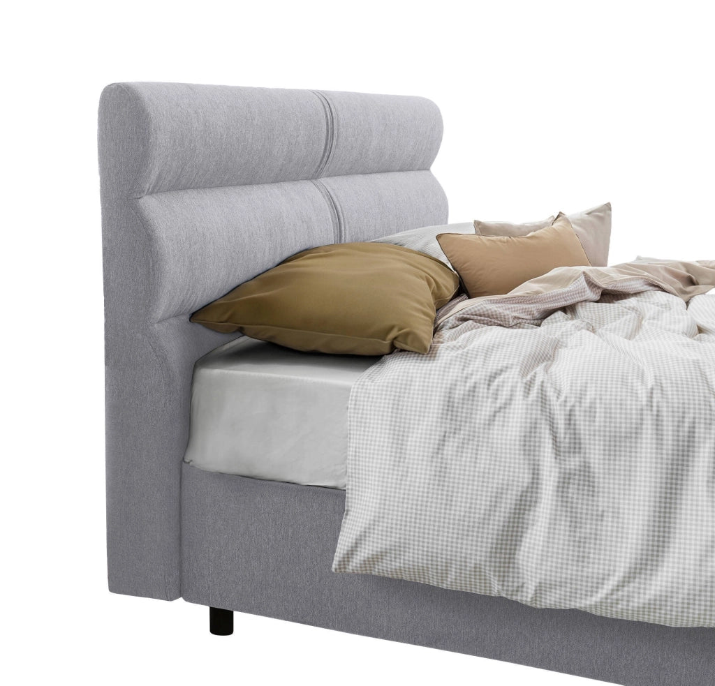Briosco, Letto Piazza e Mezza Materasso Incluso Made in Italy, Grigio