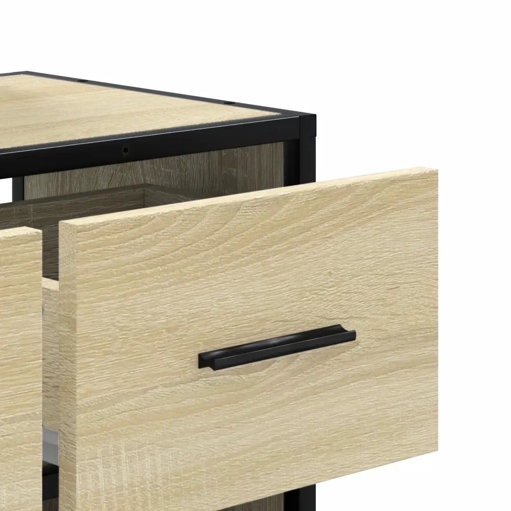 Mobile TV Rovere Sonoma 60x31x39,5cm Legno Multistrato Metallo