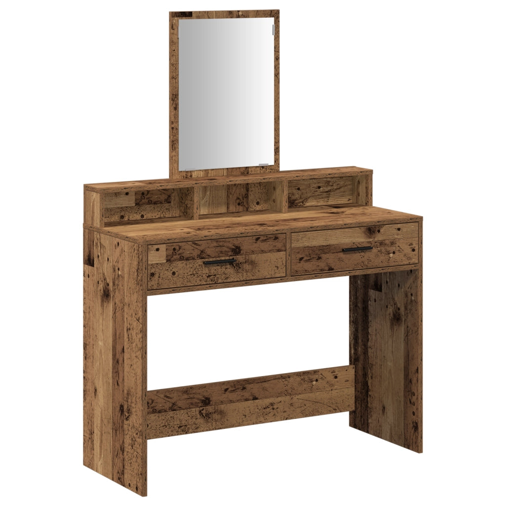 Toletta  con cassetti in legno vecchio 100x41x140 cm