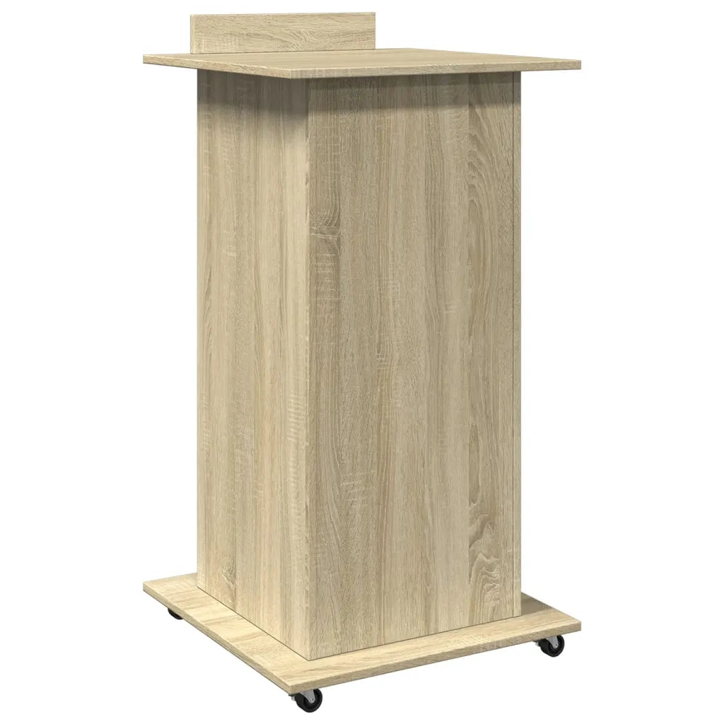 vidaXL Leggio con Ruote e Cassetto Sonoma 55x55x107 cm in Multistrato