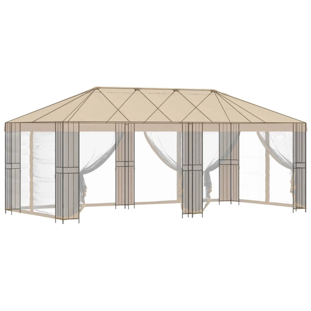 Struttura Gazebo 6 x 3 m Nero Acciaio CFW9870396