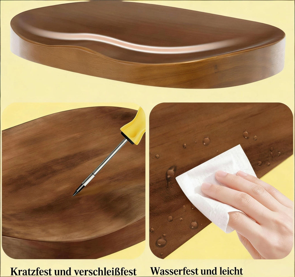 SGABELLO GIREVOLE REGOLABILE 41,5x31,5x60-81 cm Legno massello e metallo Marrone