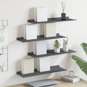 Mensola sospesa 4 pcs Antracite 60 x 18 x 2,5 cm Acciaio