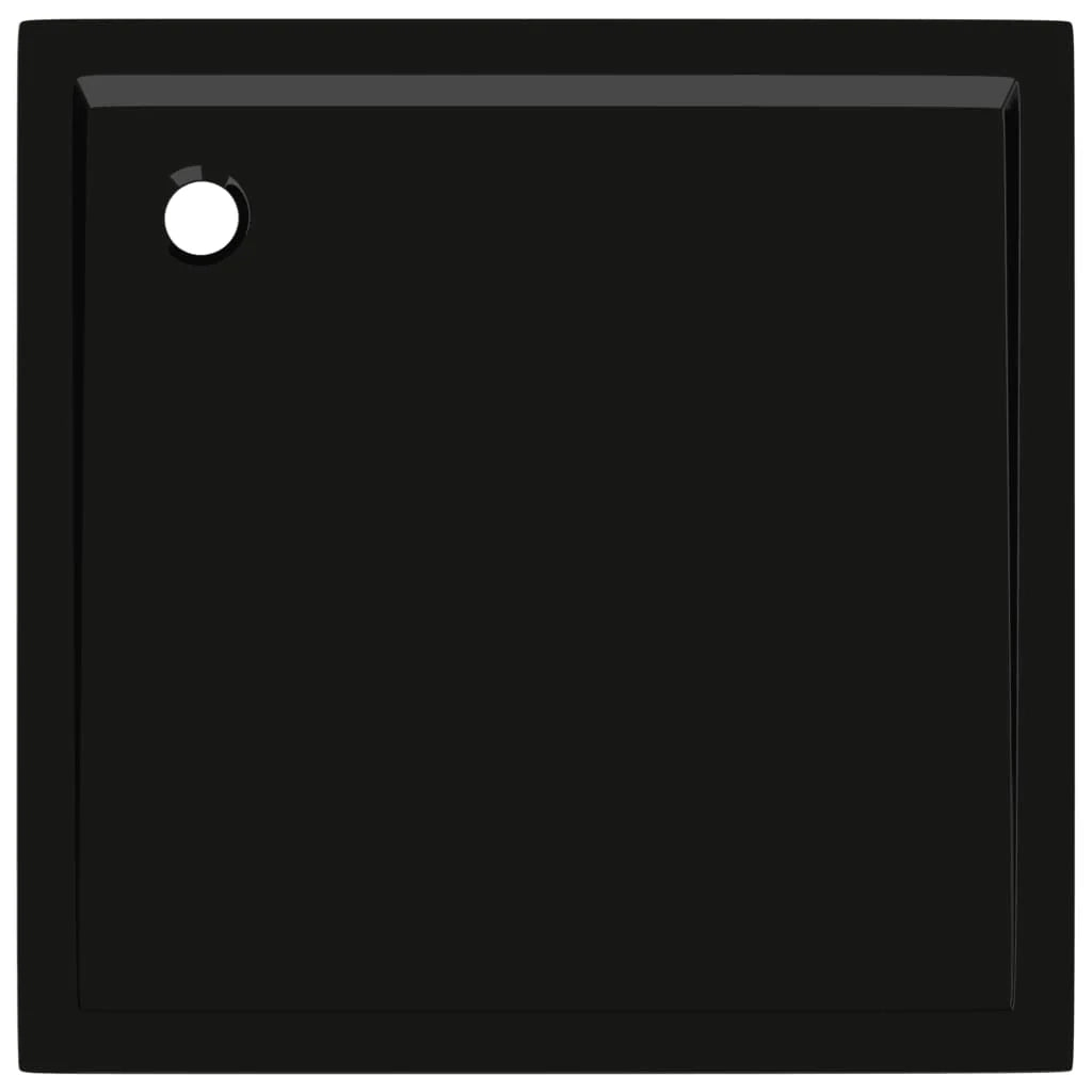 Piatto doccia base doccia piatto doccia bagno WC cabina doccia casa interno quadrato ABS nero 80x80 cm 02_0001960
